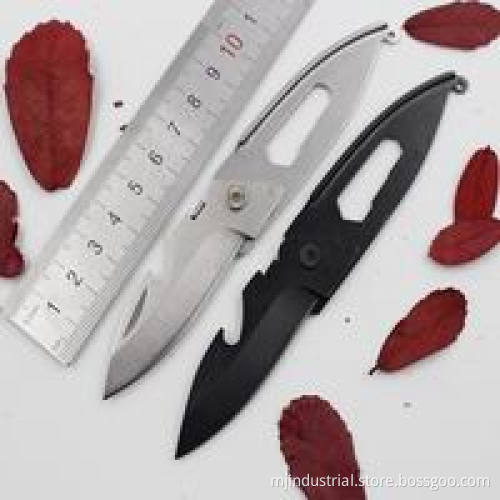 Folding knife with stainless steel handle,Travelling survival folding knife